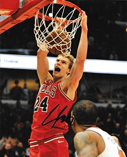 Lauri Markkanen Arizona imzalı Chicago Bulls 8x10 fotoğraf imzalı 6 İmzalı NBA Fotoğrafları