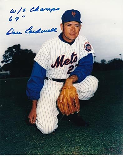 DON CARDWELL NEW YORK METS WS CHAMPS 1969 EYLEM İMZALI 8x10-İmzalı MLB Fotoğrafları