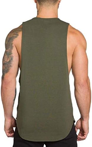 ZUEVI erkek Kas Kesim Açık Taraflı Vücut Geliştirme Tank Top Spor Salonu Egzersiz Stringer T-Shirt