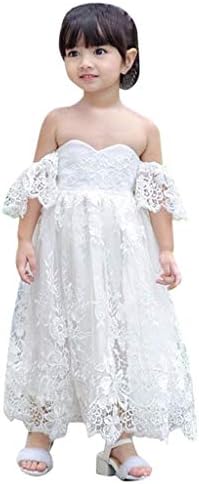 Kızlar Dantel Omuz Bebek Elbiseleri Çocuk Pageant Kapalı Toddler Elbise Parti Prenses Kız Elbise Kız Oryantal Elbise