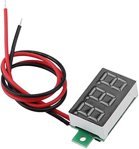 Agatıge Dijital Voltmetre, Mini Voltmetre ölçü testi Dijital Gerilim Metre LED Ekran Paneli ile 0.36 inç İki Telli