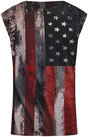 2023 Yeni erkek Rahat Tankı Üstleri Amerikan Bayrağı Baskı Kolsuz Kas Vatansever Tees Serin Egzersiz T Aktif Giyim