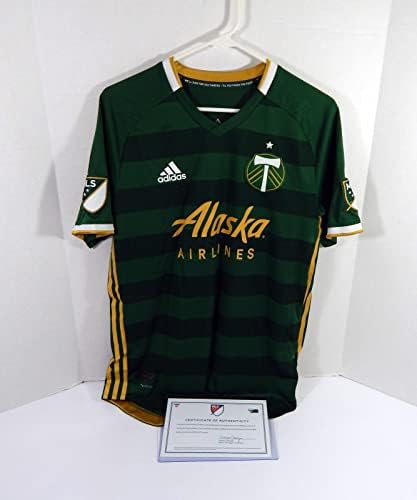 2019 Portland Kereste Andres Flores 14 Oyun Kullanılan İmzalı Yeşil Jersey M DP38414-İmzalı Futbol Formaları