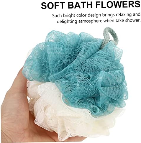 GLSTOY 3 Takım 3 adet Banyo Topu Banyo Çiçek Vücut Puf Temizleme Scrubber Banyo Süngerleri Duş Duş Puf Yıkayıcı Banyo