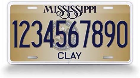 SignsAndTagsOnline Özel Yeni Mississippi Eyalet Plaka MS Çoğaltma Kişiselleştirilmiş Metin Yenilik Otomatik Etiket