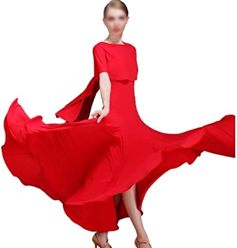 JKUYWX Latin Dans Elbise Kadın Bandı Kollu Tasarım Dans Elbise Dans Performansı Gösterisi Kumaş (Renk : D, Boyut :