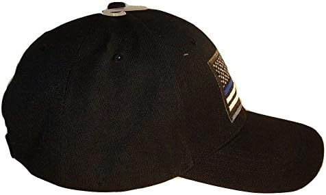 AES Düzine (12) İnce Mavi Çizgi ABD Polis Anıt Amerikan Siyah İşlemeli Kap Şapka