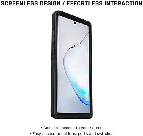 OtterBox Defender Serisi Sağlam Samsung kılıfı Galaxy Note 10 (Not 10 Plus değil) - Yalnızca Kasa-Toplu Ambalaj-Siyah