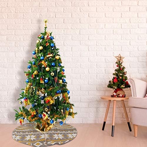 BESTOYARD Beyaz Örgü Ağacı Etek Noel Ağacı Etek Kar Tanesi Örme Noel Ağacı Halı Noel Ağacı Bez Noel Ağacı Baz Önlük