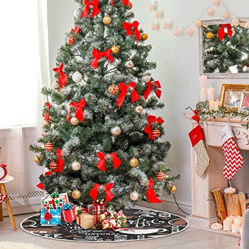 Oarencol Kahve Tema Fasulye Desen Noel Ağacı Etek 36 inç Noel Tatil Parti Ağacı Mat Süslemeleri