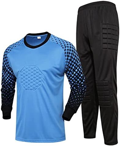 Aııhoo Çocuk Boys 2 Parça Uzun Kollu Futbol Futbol Forması Eğitim T-Shirt ve Sweatpants Seti Eğitim spor elbise