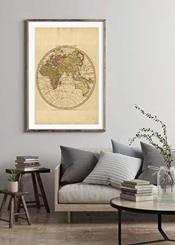 1786 Harita / Batı Yeni Dünya veya Yarım Küre. Doğu Eski Dünya veya Yarım Küre / Dünya|Dünya