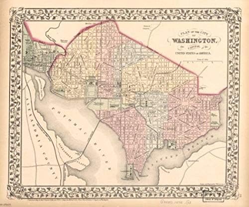 1872-1873 Haritası| Washington Şehri Haritası: Amerika Birleşik Devletleri'nin Başkenti