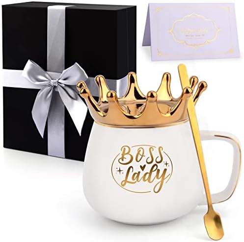 Kadınlar için HULASO patron bayan hediyeler, patron hediyeler taç kahve kupaları Kadınlar için patron hediyeler, patronlar