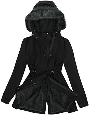 RMXEı Bayanlar Coat Bayan Kış Sıcak Kalın Uzun Ceket Kapşonlu Palto