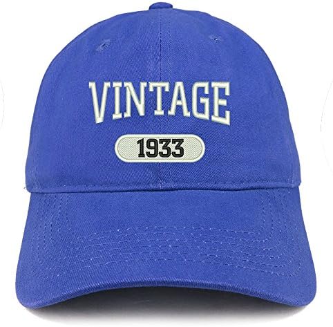 Trendy Giyim Mağazası Vintage 1933 İşlemeli 90. Doğum Günü Rahat Oturan Pamuklu şapka