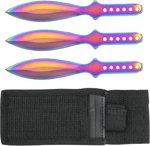 Usta Çatal Bıçak Takımı SC 3'LÜ Set Gökkuşağı Rengi Fırlatma Bıçağı