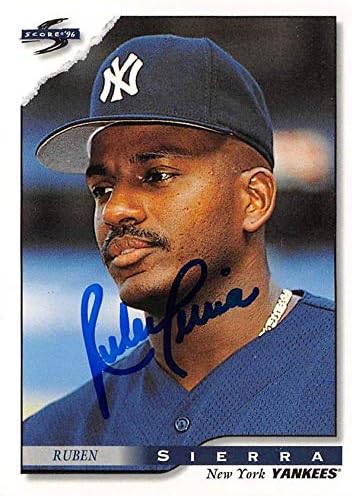 İmza Deposu 619414 Ruben Sierra İmzalı Beyzbol Kartı-New York Yankees 1996 Puanı-No. 342