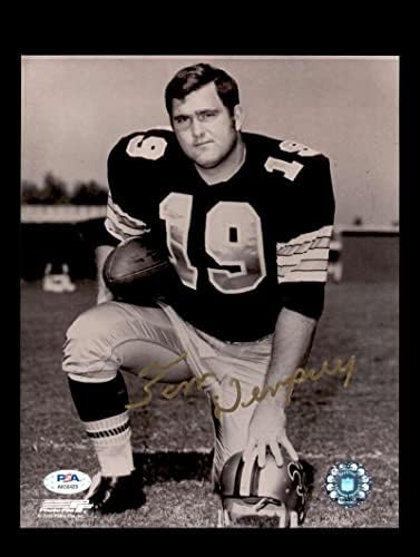 Tom Dempsey PSA DNA İmzalı Coa 8x10 İmzalı Fotoğraf Azizler-İmzalı NFL Fotoğrafları