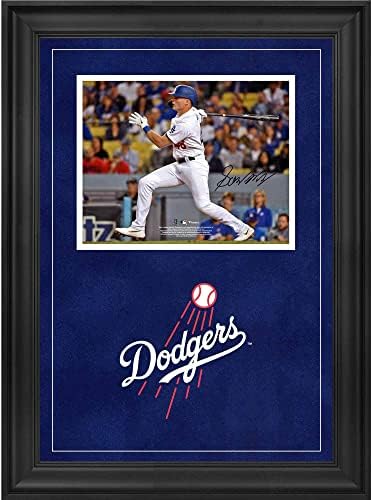 Gavin Lux Los Angeles Dodgers Deluxe Çerçeveli İmzalı 8 x 10 2019 NLDS Oyunu 1 Tutam Vuruşlu Home Run Fotoğrafı -