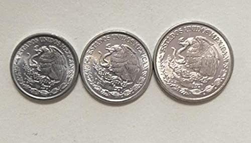 Kartal ve Yılan Meksika 3 Sikke 10 20 50 centimes