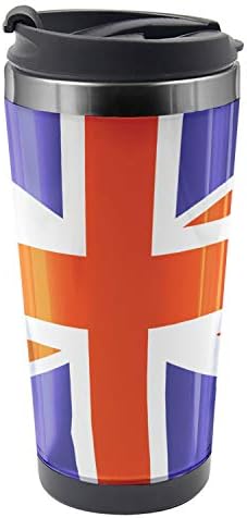 Ambesonne Union Jack Seyahat kupa, Klasik Geleneksel Bayrak Birleşik Krallık Modern İngiliz Sadakat, Çelik termos