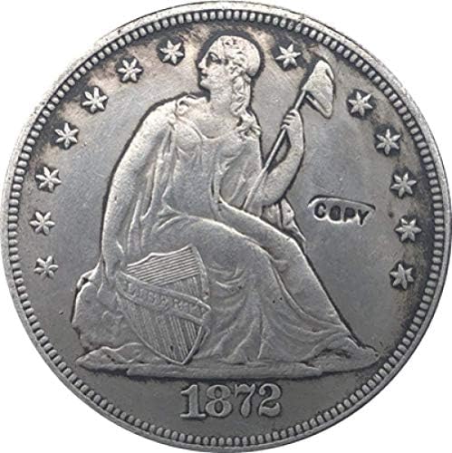 Mücadelesi Coin 1872-CC Oturmalı Özgürlük Dolar Paraları Kopya Kopya Onun için Hediye Sikke Koleksiyonu