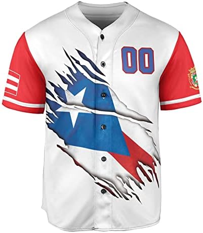 Porto Riko Beyzbol Forması, Özel Forma, Camisa De Porto Riko, Beyzbol Forması Erkekler, Porto Riko Gömlek