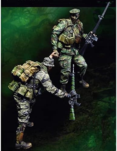 Goodmoel 1/35 Vietnam Savaşı ABD Asker Reçine Asker model seti (2 Kişi) / Demonte ve Boyasız Asker Minyatür Kiti /
