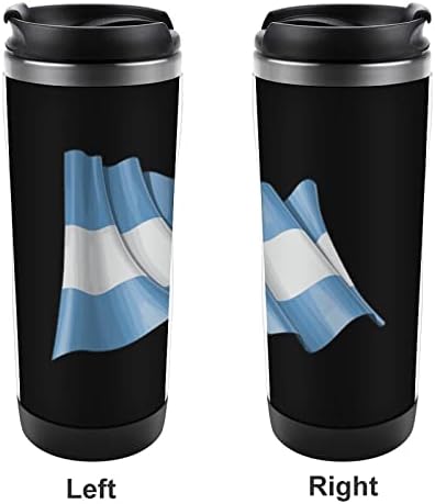 Arjantin bayrağı Seyahat Kahve kapaklı kupalar Yalıtımlı Bardak Paslanmaz Çelik Çift Duvar Su Şişesi