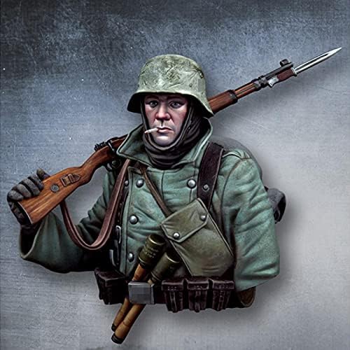 Goodmoel 1/10 İKINCI dünya savaşı Moskova Savaş Alman Asker Reçine Büstü Modeli / Demonte ve Boyasız Asker Döküm Kiti