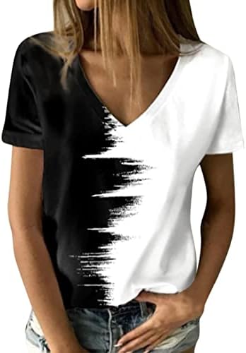 Baskılı Tişörtü Bayan T Shirt Kare Boyun Yaz Hafif Kısa Kollu Moda Rahat Gevşek Fit Vintage