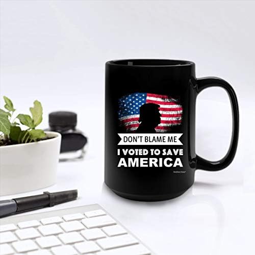 Doğrudan Mağaza Beni Suçlama Ben Oy Tasarrufu Amerika Trump Kupa Kahve Kupa çay bardağı Siyah Siyah 15oz