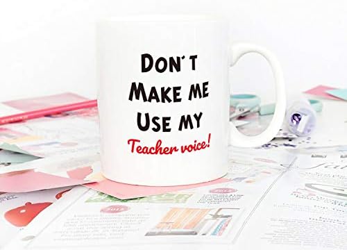 5Aup Yılbaşı Hediyeleri Komik Öğretmenler Günü Kahve Kupa Öğretmen için, Beni Öğretmen Sesimi Kullanmaya Zorlama Yenilik