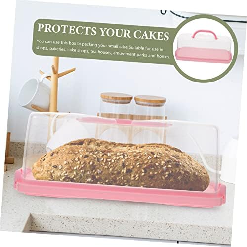 Hemoton Kutusu Tost Kutusu Ekmek Kutusu Gitmek için Plastik Kaplar Pasta Kabı Pasta Kek Kutusu Kapaklı Kek Kaleci