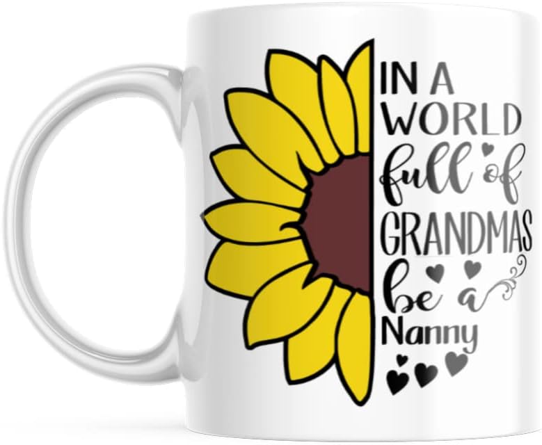 Büyükannelerle Dolu Bir Dünyada Dadı Olun Nana Büyükanne Grammy M884 için 11 Ons Kahve Fincanı