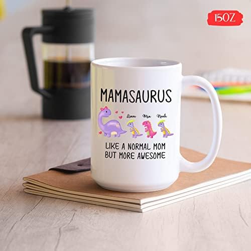 Özel Mamasaurus Kupa, Mama Kahve Kupa, Mama Dinozor Kupa, Mama İçin Hediyeler, Kızı Oğlu Komik Dinozor Kupa, Mama
