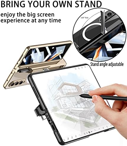 Samsung Z Fold 4 Magsafe Kılıfı için COCOİNG【S Pen Fold Edition】 ve Kart Tutucu ile Menteşeler,Ekran Koruyucu ve Standlı