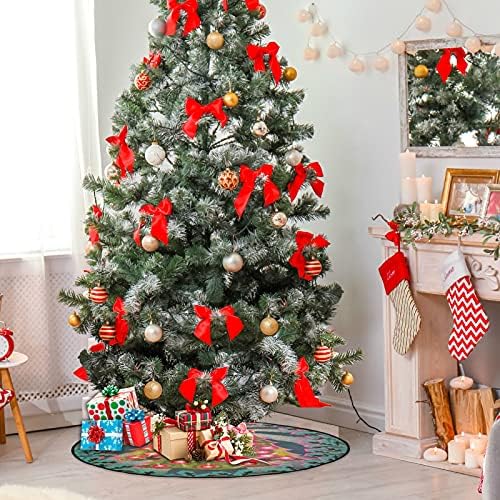 visesunny Merry Christmas Güzel Ağaç Noel Ağacı Mat Su Geçirmez Ağaç Standı Mat Noel Ağacı Zemin Koruyucu Emici Ağaç