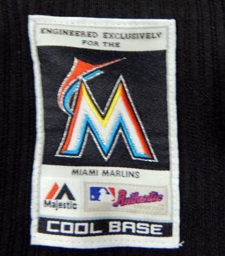 2014-16 Miami Marlins Alfredo Silverio 54 Oyun Kullanılmış Siyah Forma ST BP 48 492 - Oyun Kullanılmış MLB Formaları