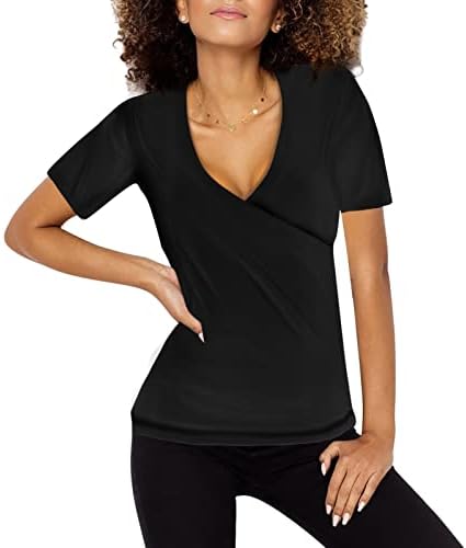 Hafif Tişörtü Yaz Moda Trendy Casual Gömlek Kadınlar için Kısa Kollu Artı Boyutu Ekip Boyun Kravat boya