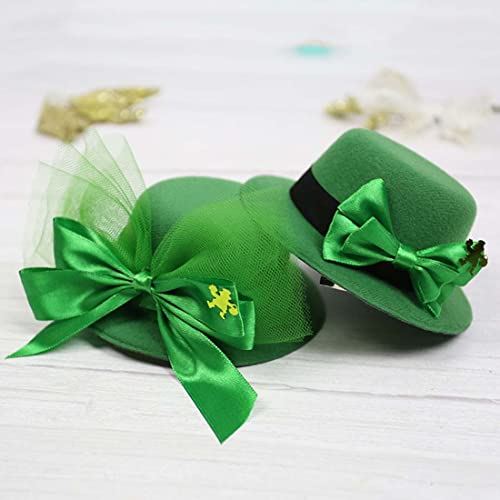 Aziz patrick Günü Yeşil Şapka saç tokası Kadınlar için Yonca Yay saç aksesuarları Saç Tokası ZFJ29 (Yay Şapka)