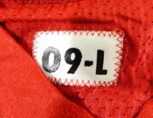 2009 San Francisco 49ers Marcus Hudson 23 Oyun Kullanılmış Kırmızı Antrenman Forması L 29-İmzasız NFL Oyunu Kullanılmış