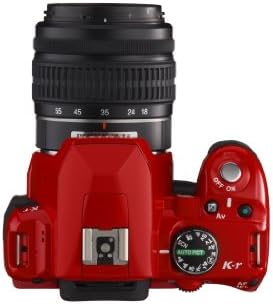 3.0 inç LCD ve 18-55mm f/3.5-5.6 Lensli Pentax K-r 12.4 MP Dijital SLR Fotoğraf Makinesi (Kırmızı)