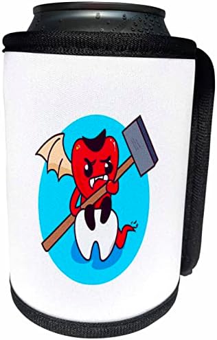 3dRose Şeytani Bir Diş Ağrısı Sevimli Küçük Şeytan Vektör Sanatı-Can Soğutucu Şişe Sargısı (cc-375727-1)