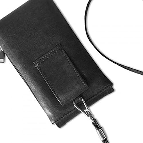 Nehirler s sanat desen telefon cüzdan çanta asılı cep kılıfı siyah cep
