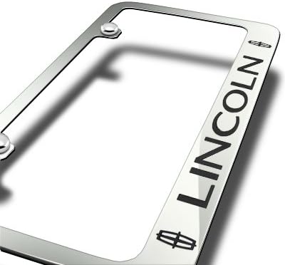 Çift Logolar Krom Metal plaka çerçevesi için Uyumlu Lincoln Aviator, Navigator, Corsair, Nautilus ve Daha Fazlası
