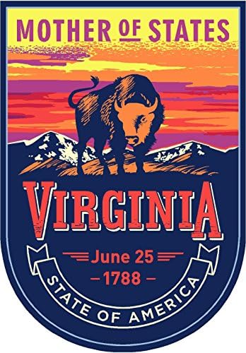 Devlet Hayvan Virginia Gece 4x5. 5 inç Sticker Çıkartma kalıp Kesim Vinil Yapımı ve ABD'de Sevk
