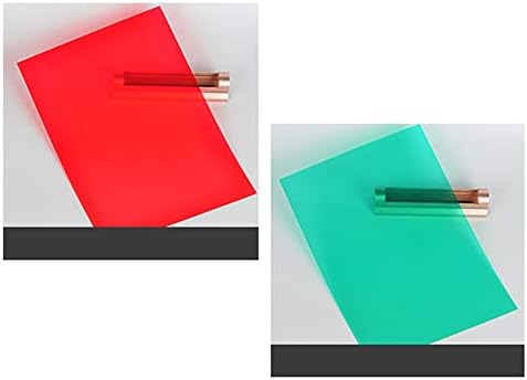ccHuDE 12 Adet kırmızı ve yeşil şeffaf plastik levha düzeltme jel ışık aydınlatma filtre Filmi levhalar Noel dış mekan