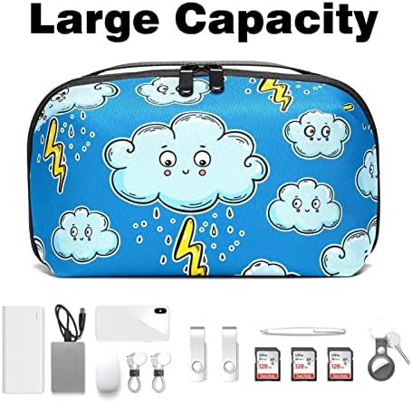Taşınabilir Elektronik Organizatör kılıflı çanta Bulutlar Seyahat Kablosu saklama çantası Sabit Diskler, USB, SD Kart,